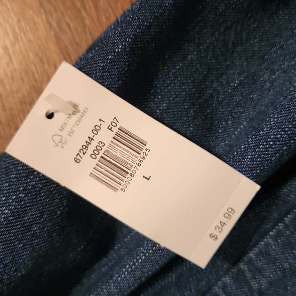 Old Navy Women's Blue Denim Dress with Ruffle Hem - Picture 3 of 7